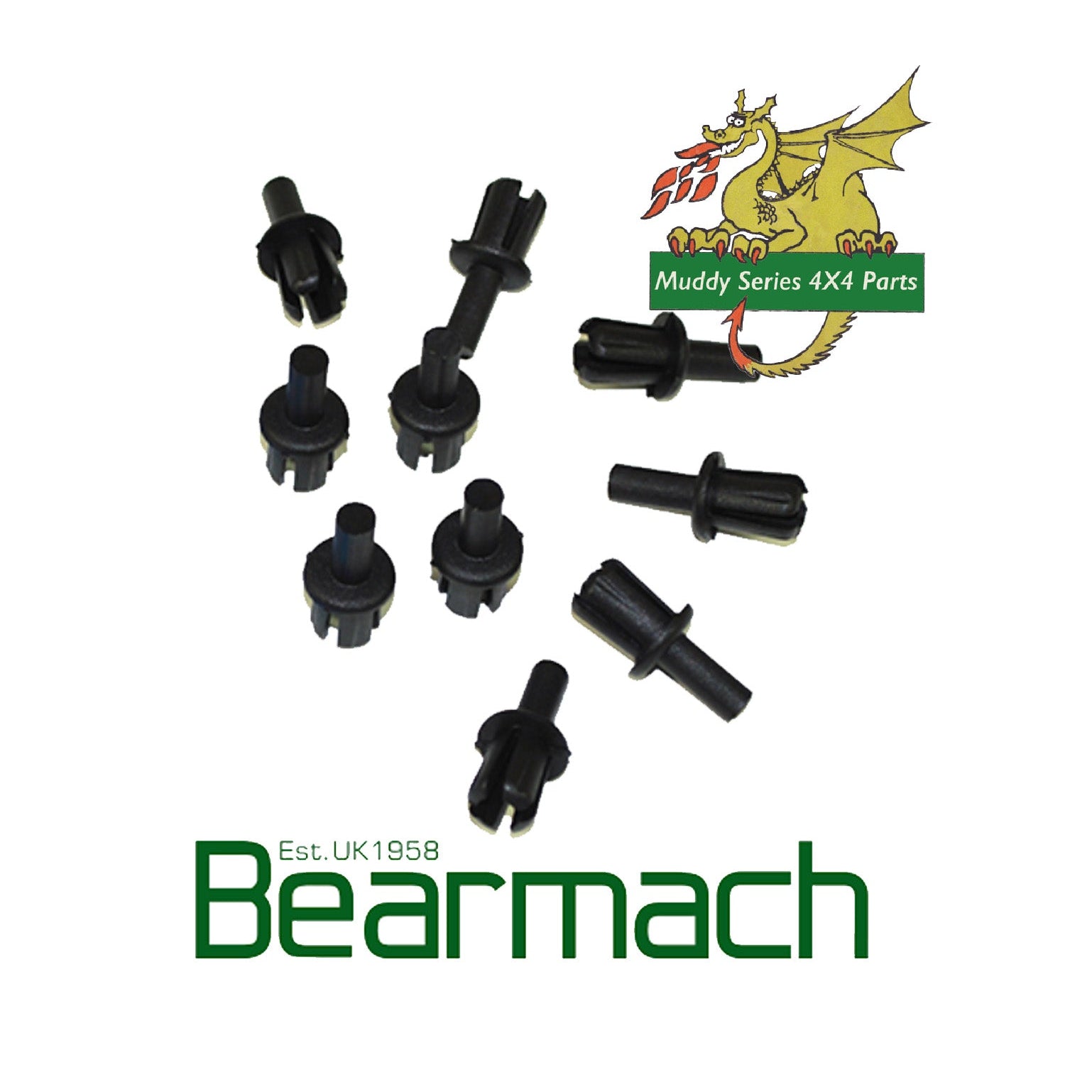 Bearmach Plastic Drive Rivet Nut x 10 79086L NOS