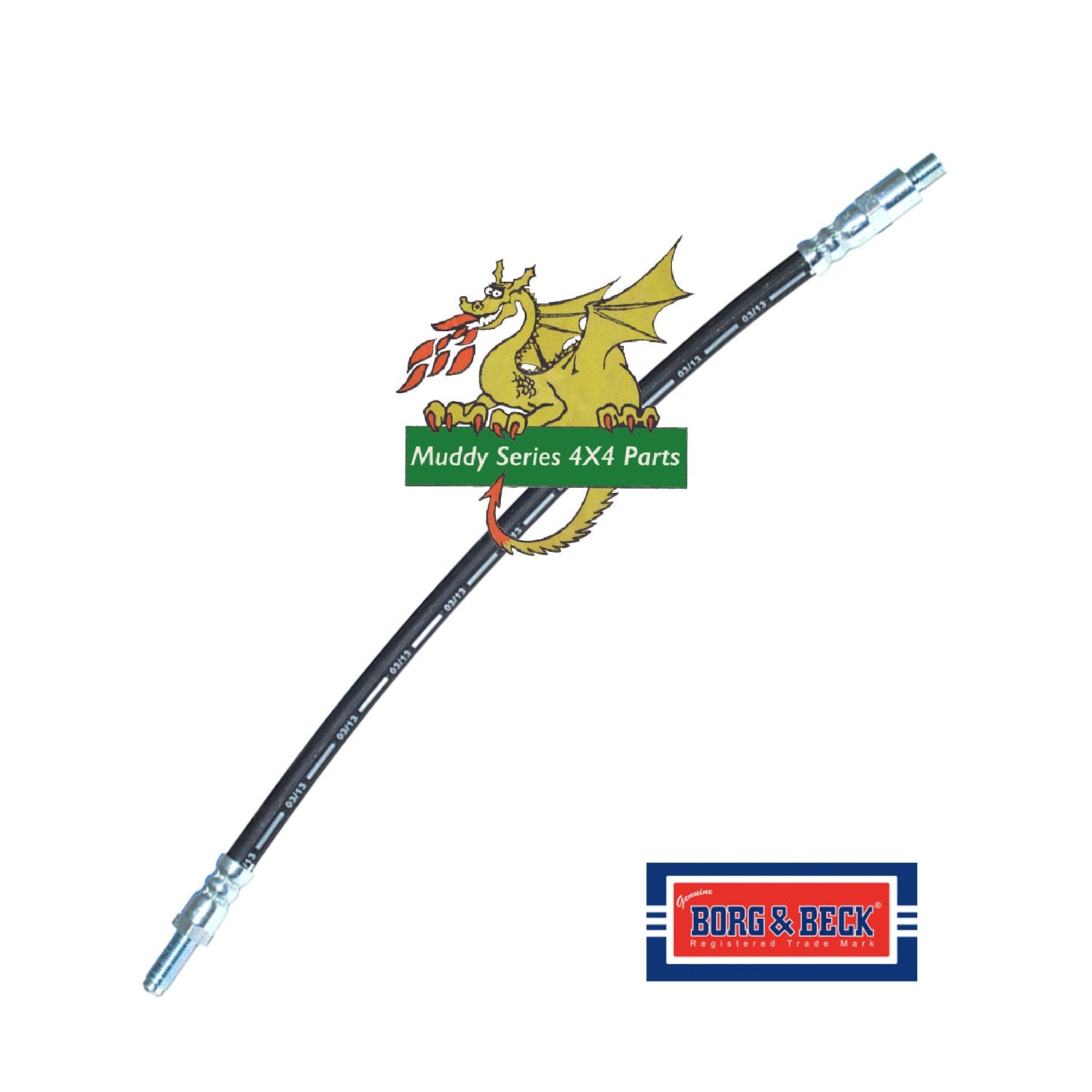 Borg & Beck Land Rover Series 2 2A 3 88" Rear pre 1980 Brake Hose Flexi Imperial RTC3386 BBH6246