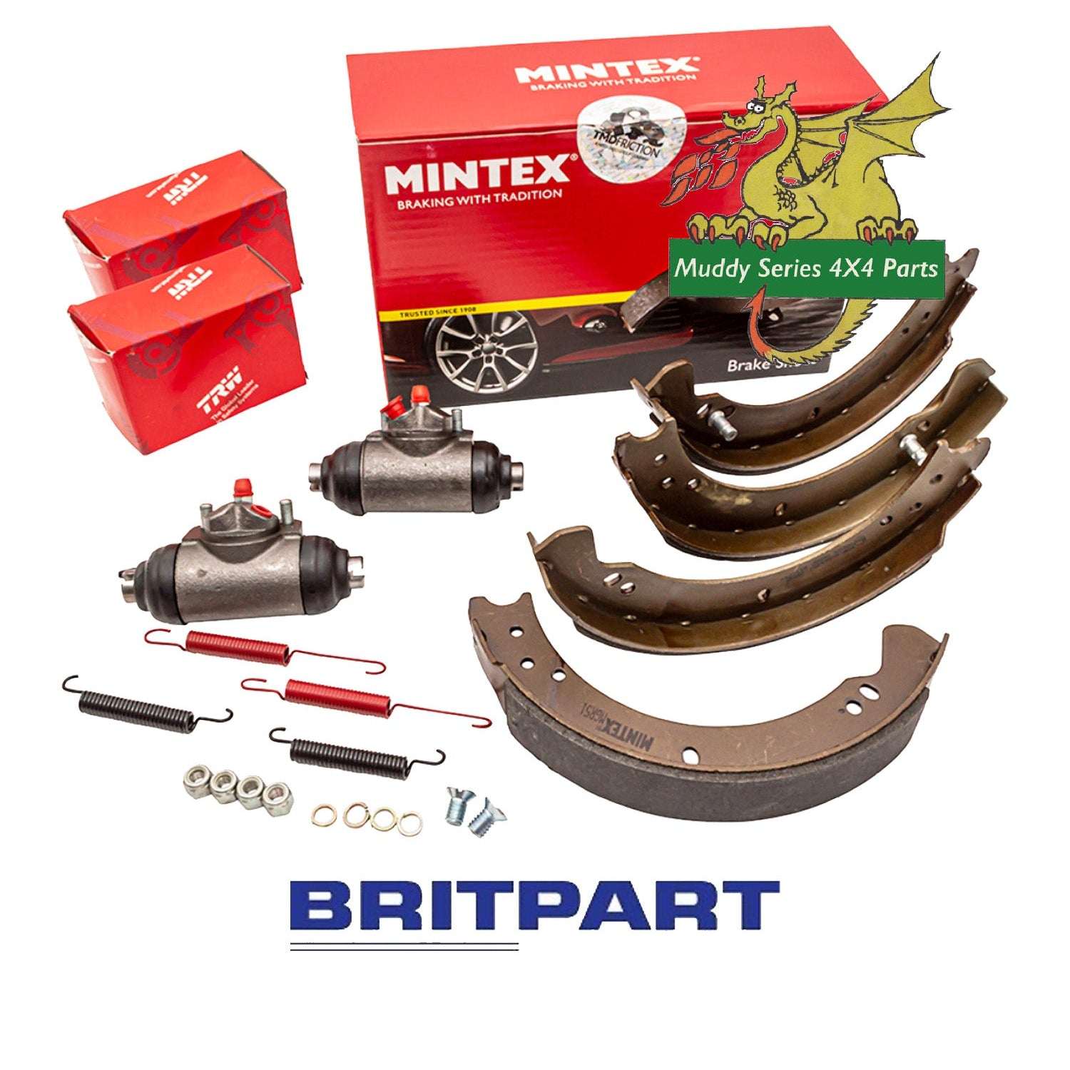 TRW Land Rover Series 2 2A 3 Rear 10" Brake Kit OE DA6046G from 1980