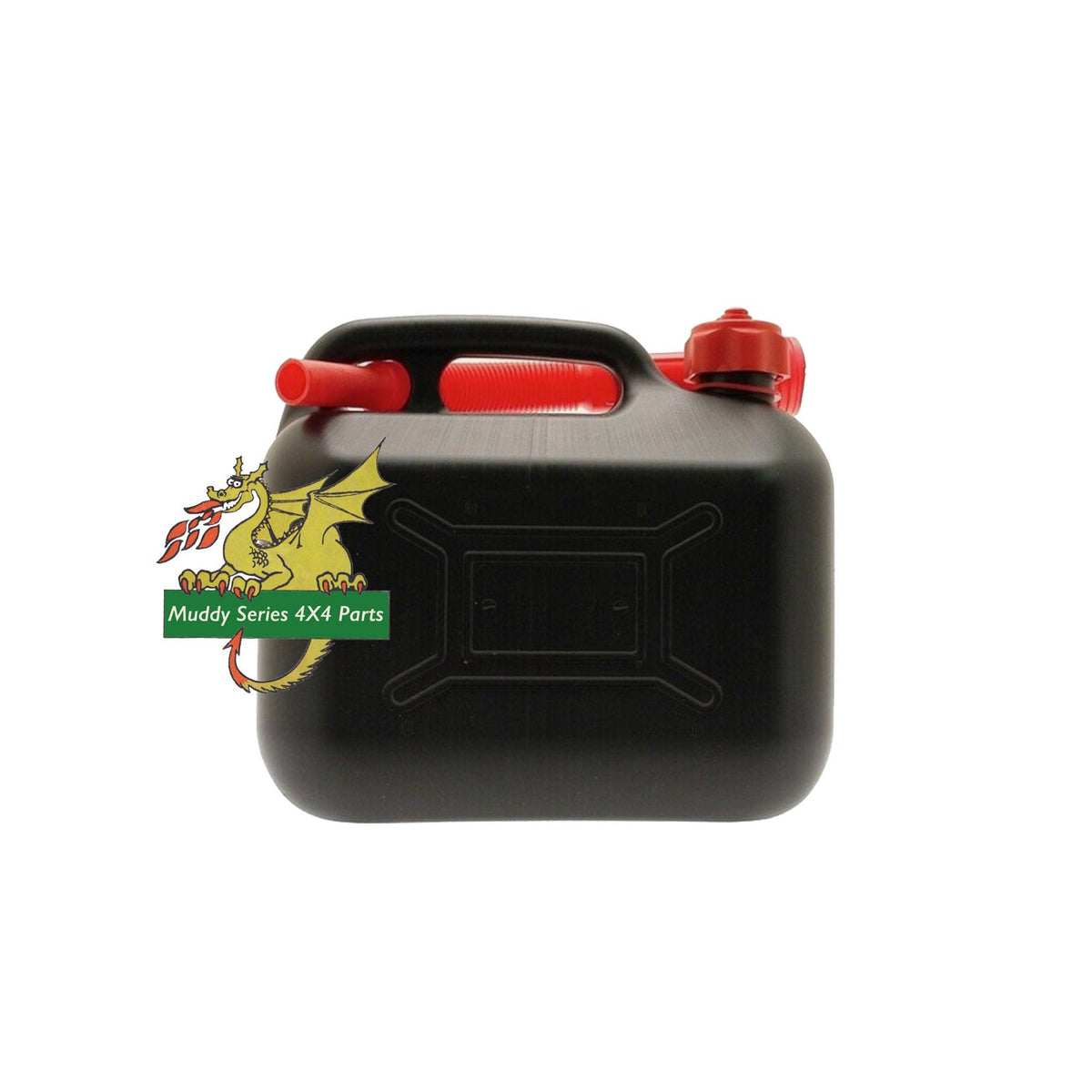 Cosmos Diesel Fuel Jerry Can Black Plastic & Nozzle 5 Litres