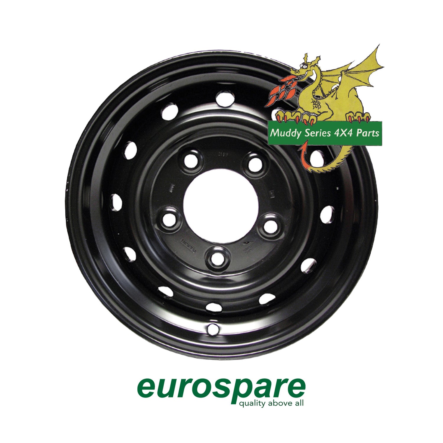 Land Rover Military Steel Wolf Rim Welded Tube Type 16" x 6.5J ANR5593PM