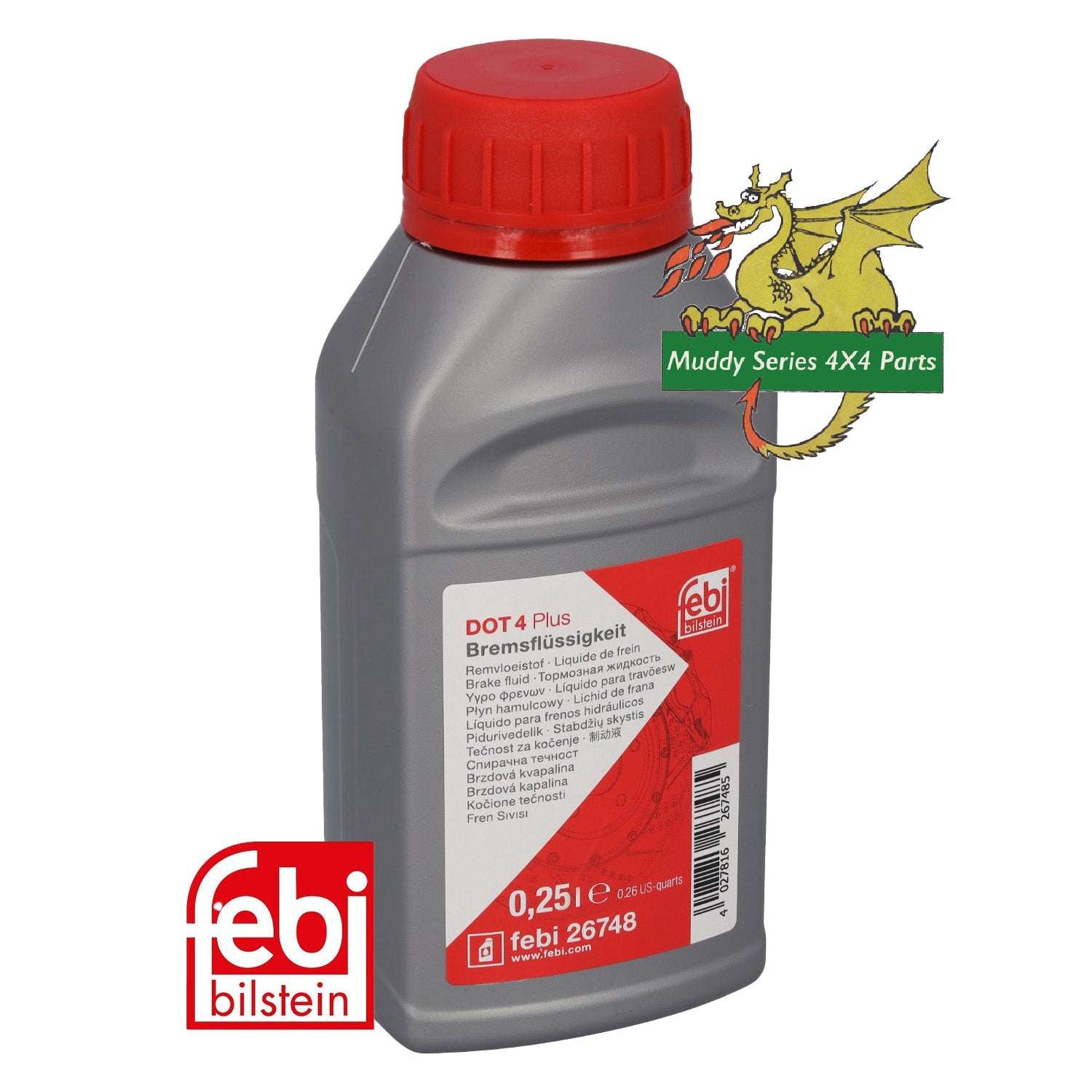 Febi Brake Fluid Dot 4 Plus 250ml bottle 26748