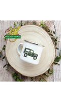 Land Rover Mug Sovende Bjorn Forest Green 4X4 Enamel Mug 90 Defender 200201