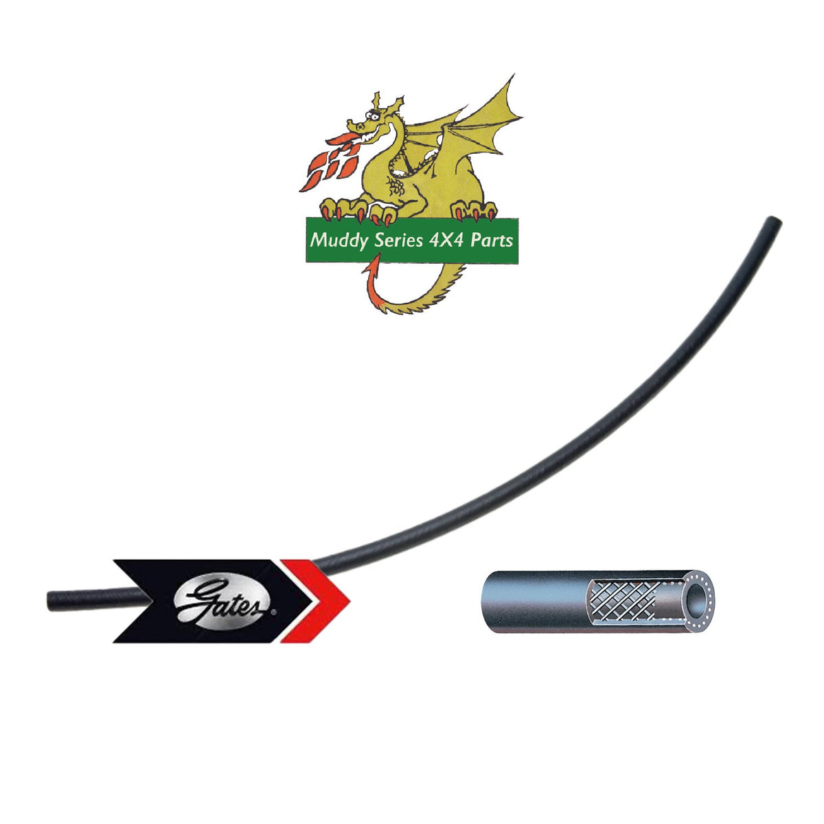 Gates Automotive Fuel Hose 5mm ID 1 metre 3225-00055 Petrol & Diesel Plus E85