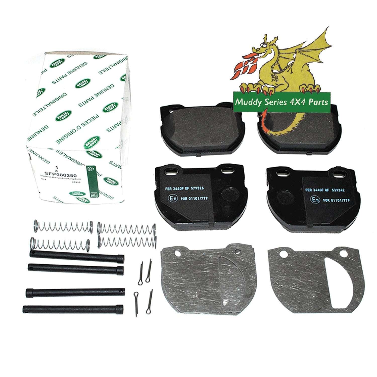 Genuine Land Rover Defender 110 130 Rear Brake Pads Solid Disc SFP000250