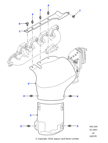 Genuine Land Rover Defender TD4 Exhaust Manifold Heat Shield WEB500670