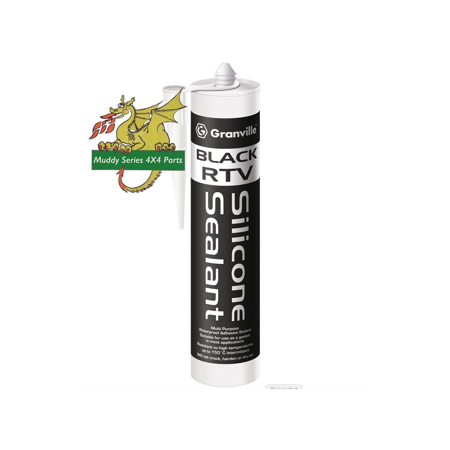 Granville RTV Silicone Cartridge Black 310ml tube 0236