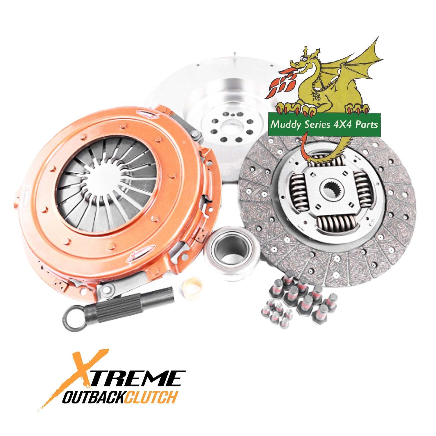 Xtreme Outback Heavy Duty Clutch Kit TD5 Organic Incl Flywheel 500Nm 1000Kg KLR27525-1A