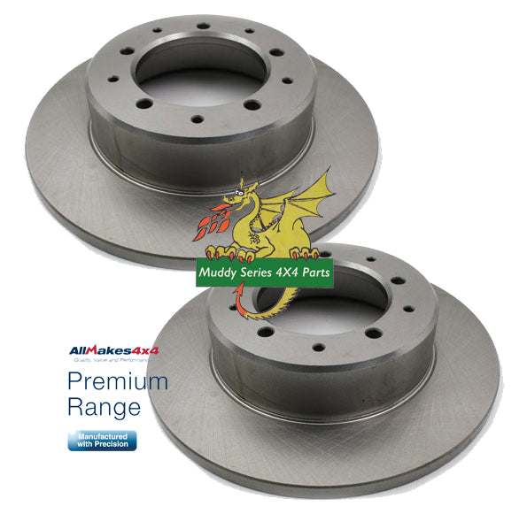 Allmakes Solid Rear Brake Disc Set LR017953