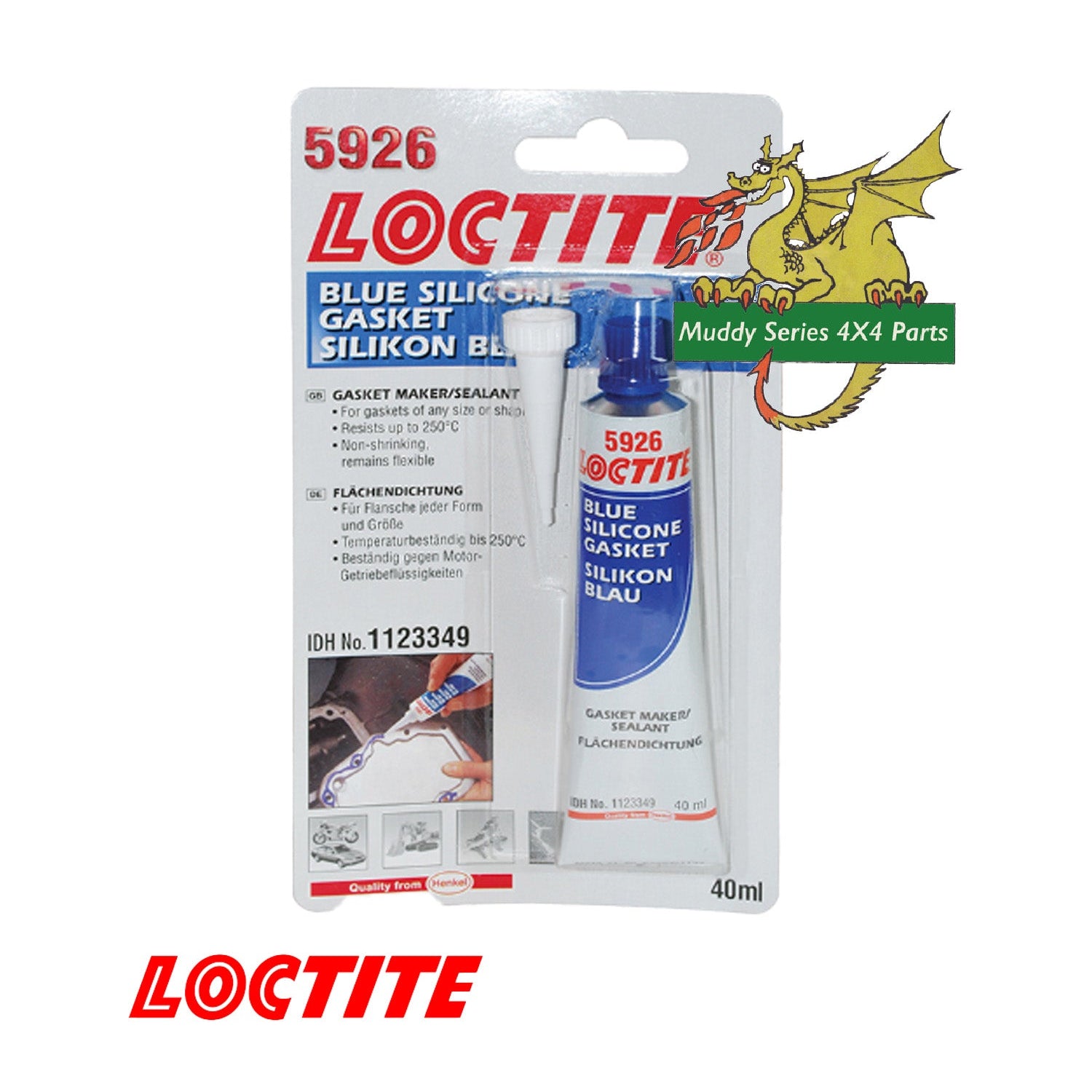 Loctite 5926 Blue Silicone Gasket Maker Sealant 1123349 Water & Oil Resistant