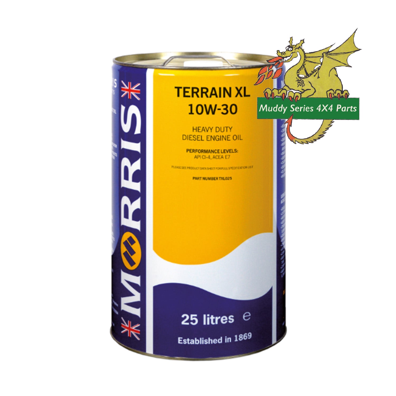 Morris Lubricants Terrain XL 10W30 Heavy Duty Mineral Engine Oil TXL025 25 Litres
