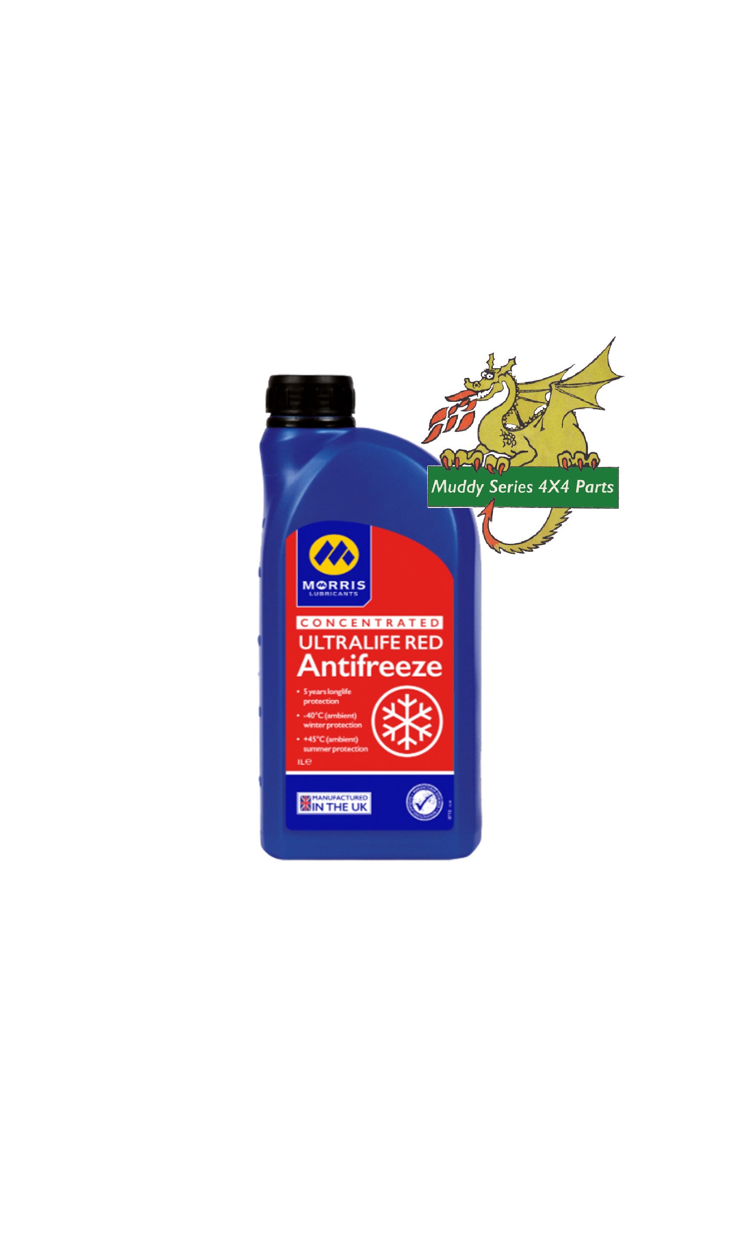 Morris Oil Concentrated Ultralife Red OAT Antifreeze & Coolant 1 Litre ULR001