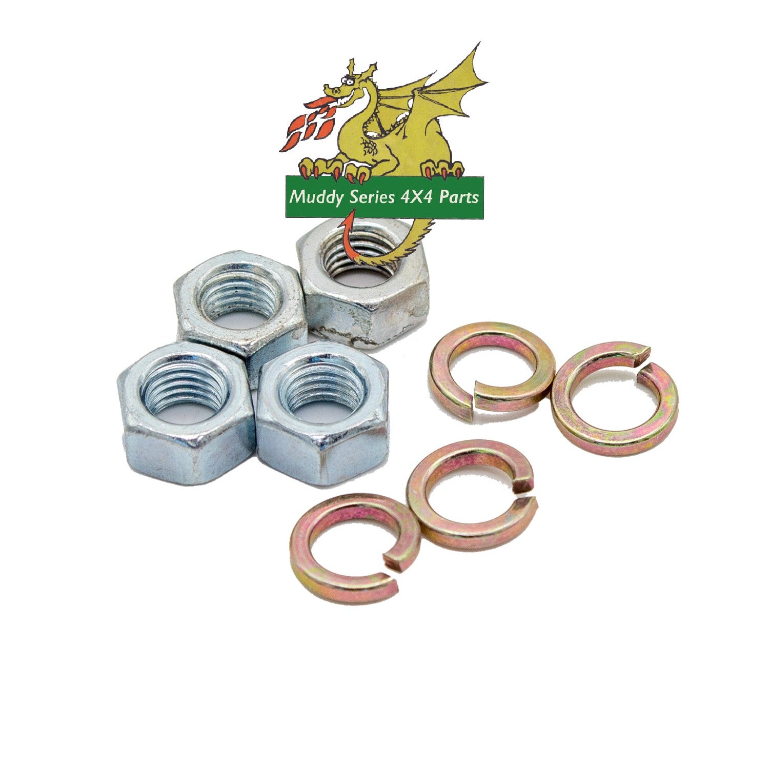 Land Rover Series 1 2 Exhaust 4 bolt Manifold Down Pipe Petrol & Diesel 5/16 UNF Nuts and lock washers