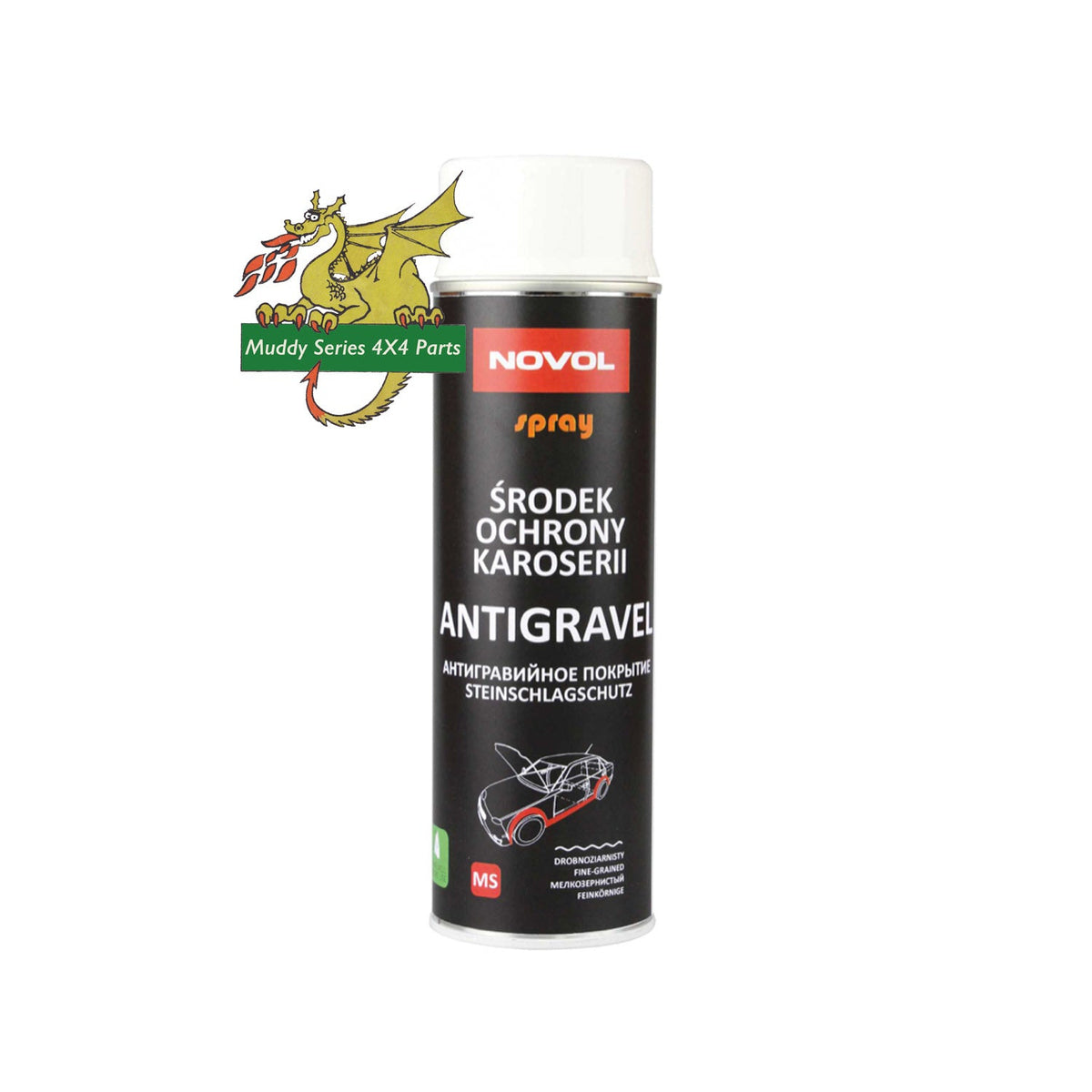 Novol Aerosol MS Underbody Anti Stone Chip Coating 500ml NOV34212 White