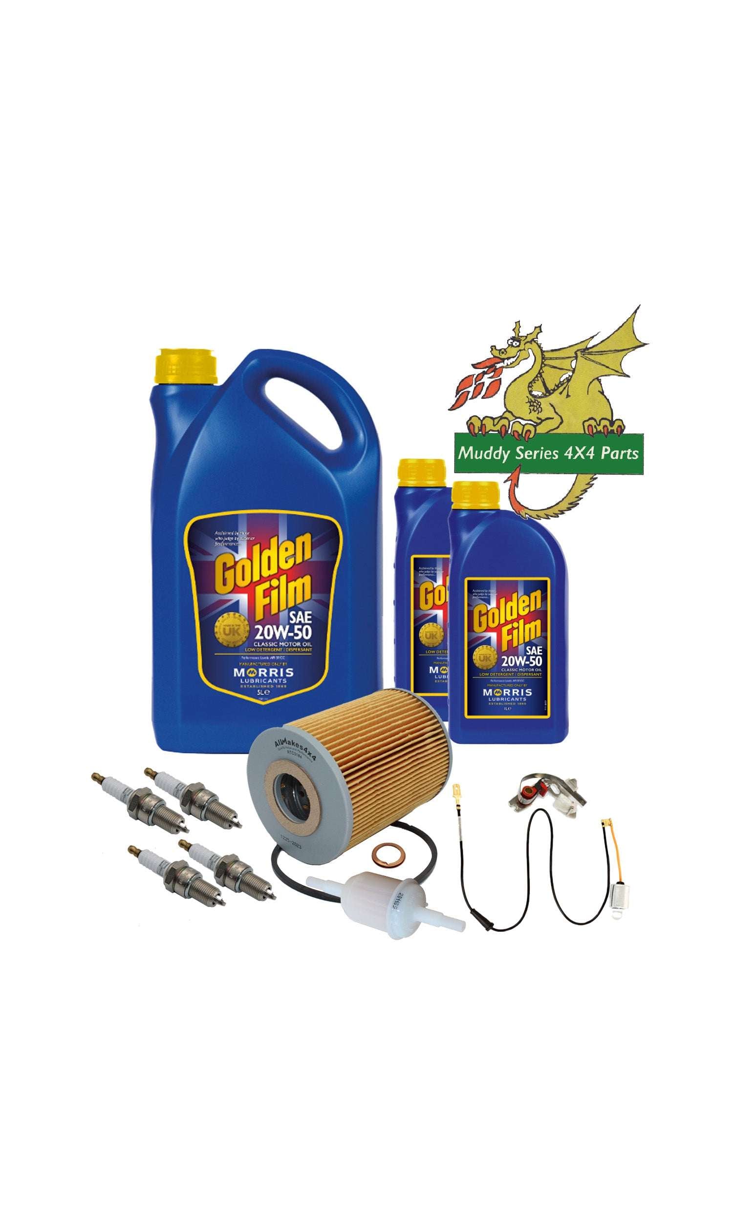 Land Rover Series 2.25 Lucas Style Sliding Points Service Kit DA6033 & Morris 20W50 Oil GFM001 GFM005
