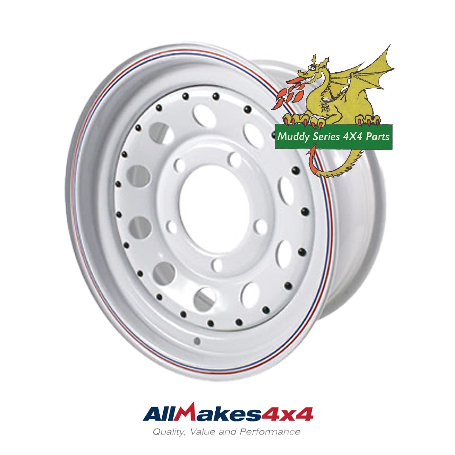 Land Rover White Modular Wheel rim 7x16 ET08 GRW004