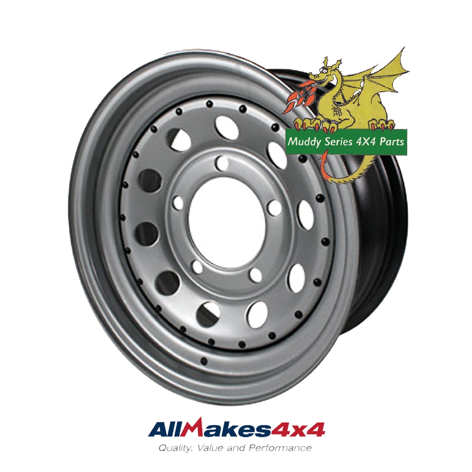 Silver Modular Steel Wheel Rim